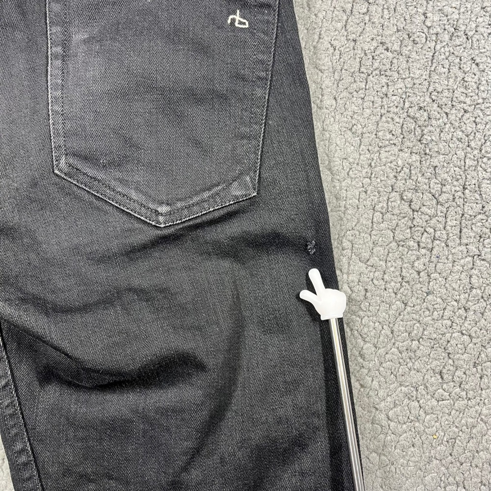 Rag & Bone Fit 1 Extra Slim Black Jeans Mens 31 Made in USA Button Fly 5831 - Picture 6 of 13